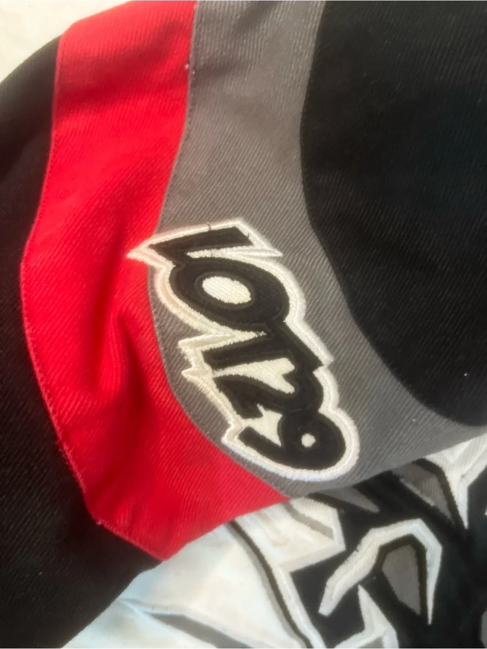 Sz XL ACME NASCAR Sylvester Graphic Bomber Jacket - Black/White/Red vintage